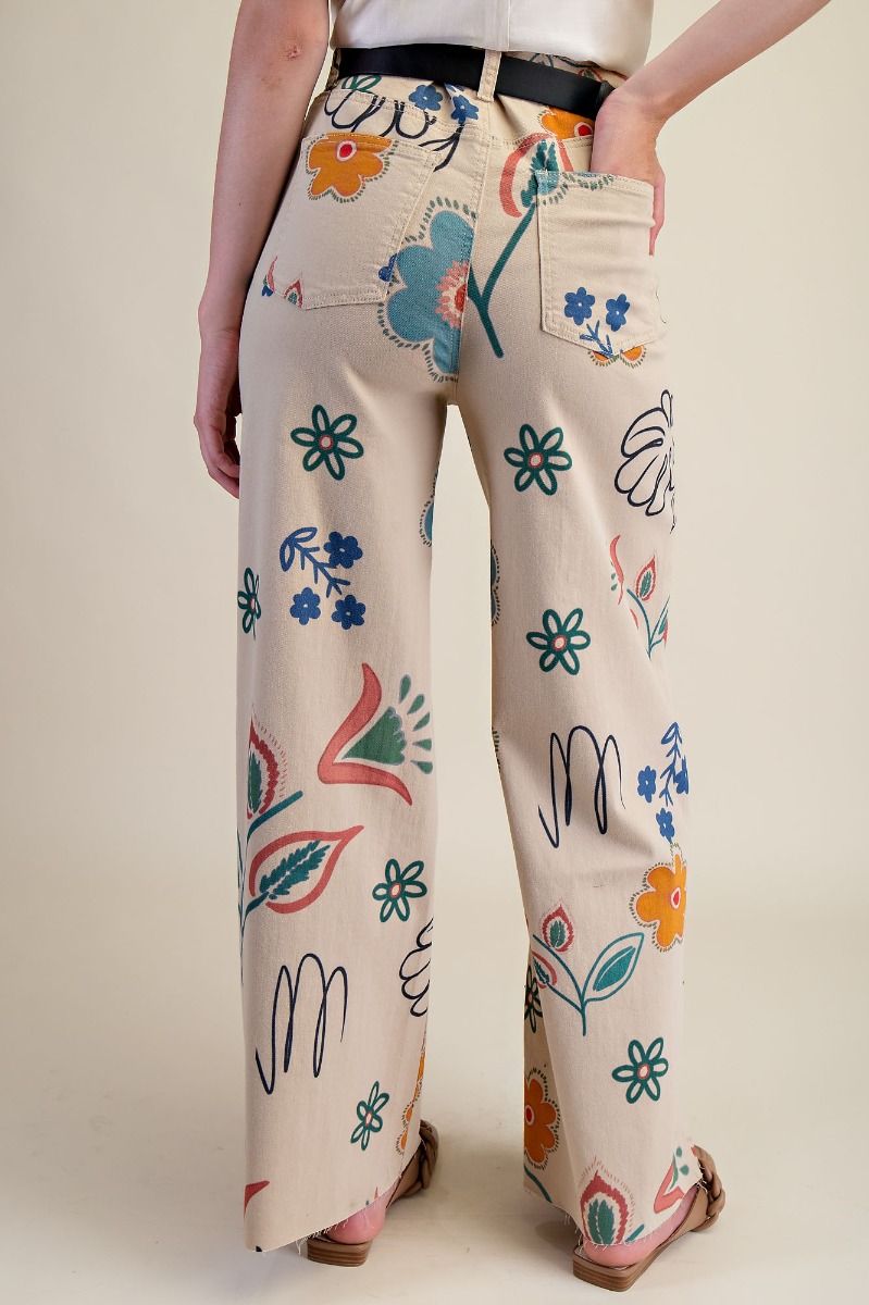 2211 Floral Funky Pant
