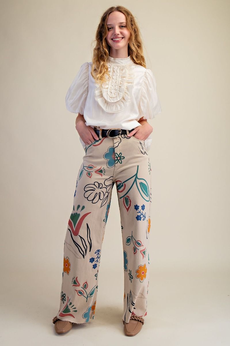 2211 Floral Funky Pant