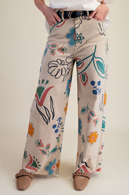 2211 Floral Funky Pant