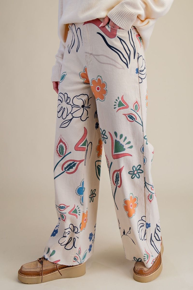 2211 Floral Funky Pant