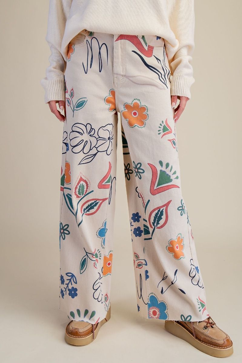 2211 Floral Funky Pant