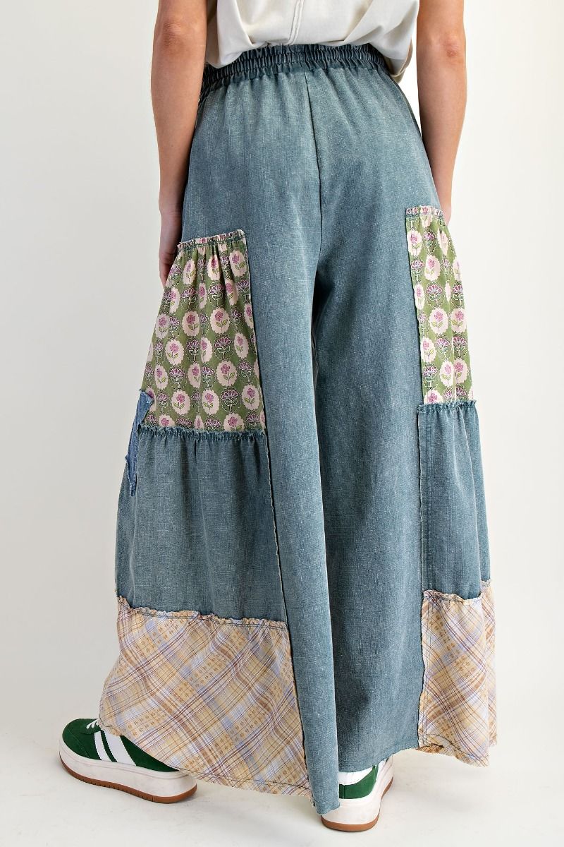 2327 Patchwork Wide Leg Pants