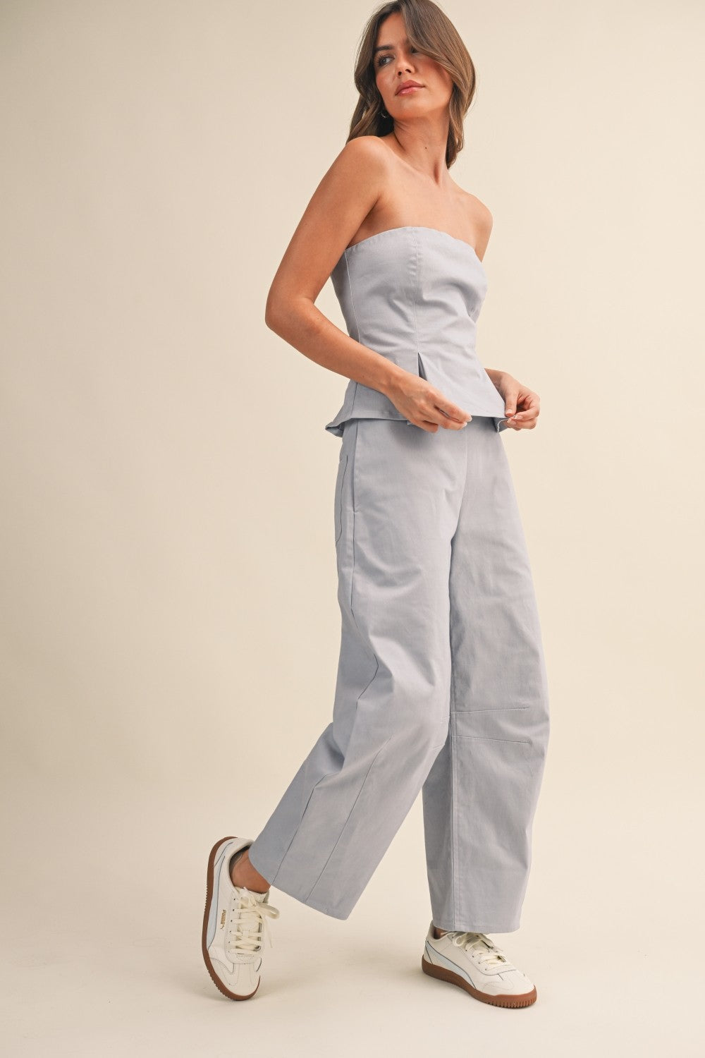 2514 Strapless Baby Blue Jumpsuit