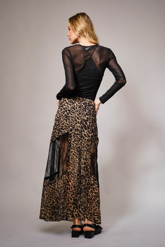 1739 Leopard Lace Skirt