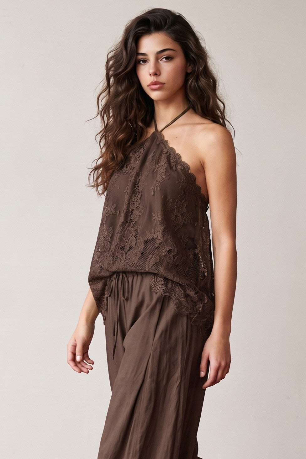 2761 Halter Lace Top