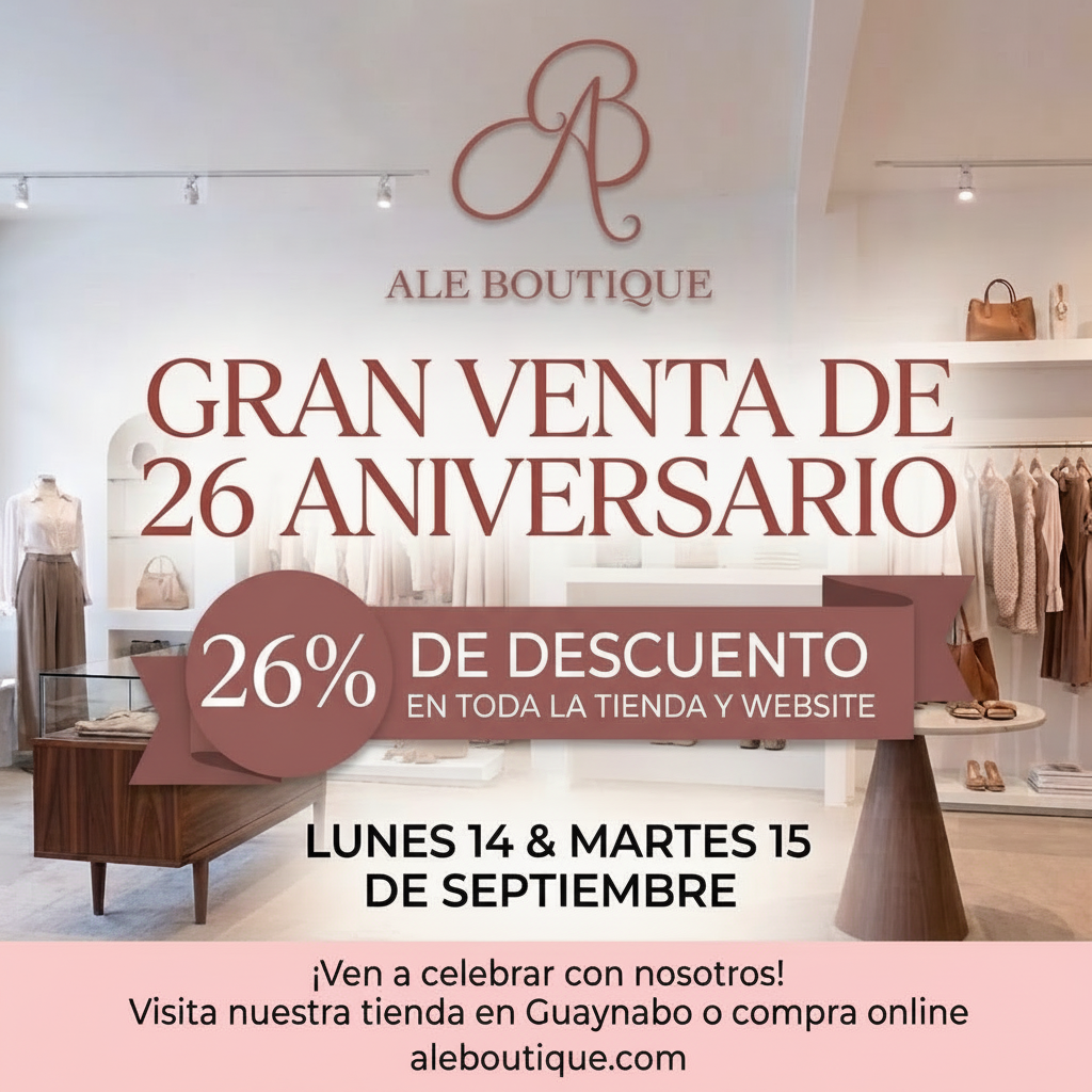 Gran Venta 26 Aniversario Ale Boutique